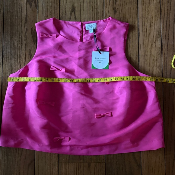 Kate Spade Fuchsia Sleeveless Blouse with Bow Details - Picture 9 of 11